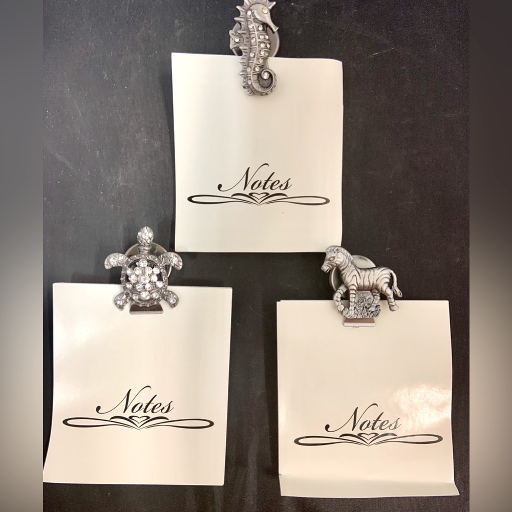 Pewter and Rhinestone Notepads
